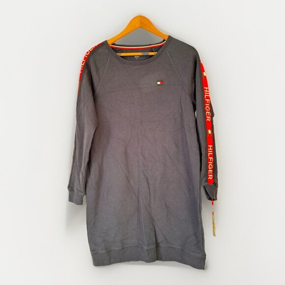 Tommy Hilfiger Sport Dress Womens Medium Blue Fleece Crew Sweatshirt Pullover - Picture 2 of 10